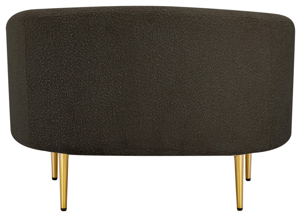 Ritz Boucle Fabric Upholstered Chair, Brown