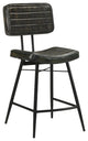 Pemberly Row Leather Upholstered Counter Height Stools Espresso