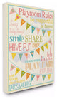 Stupell Industries Playroom Rules with Pennants in Pink, 24 x 30