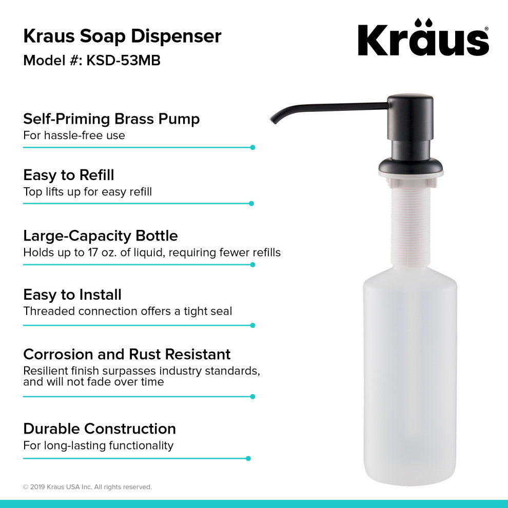 Soap Dispenser, Matte Black