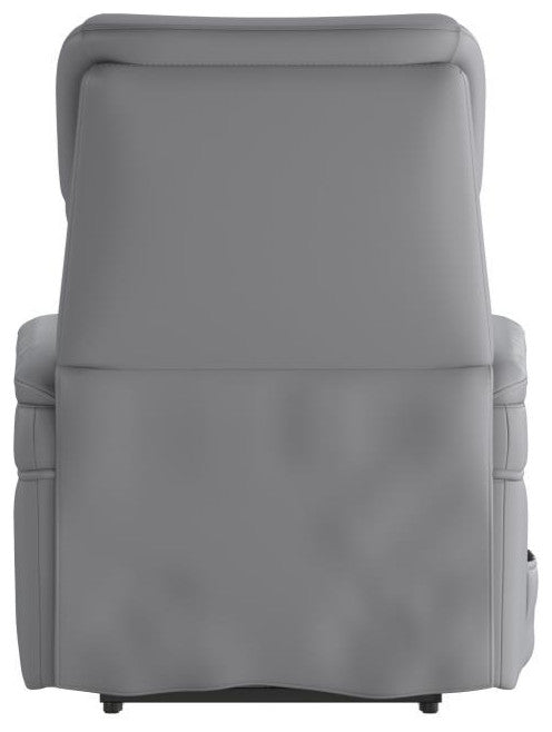 Hercules Series Remote Powered Lift Recliner, Gray Leathersoft