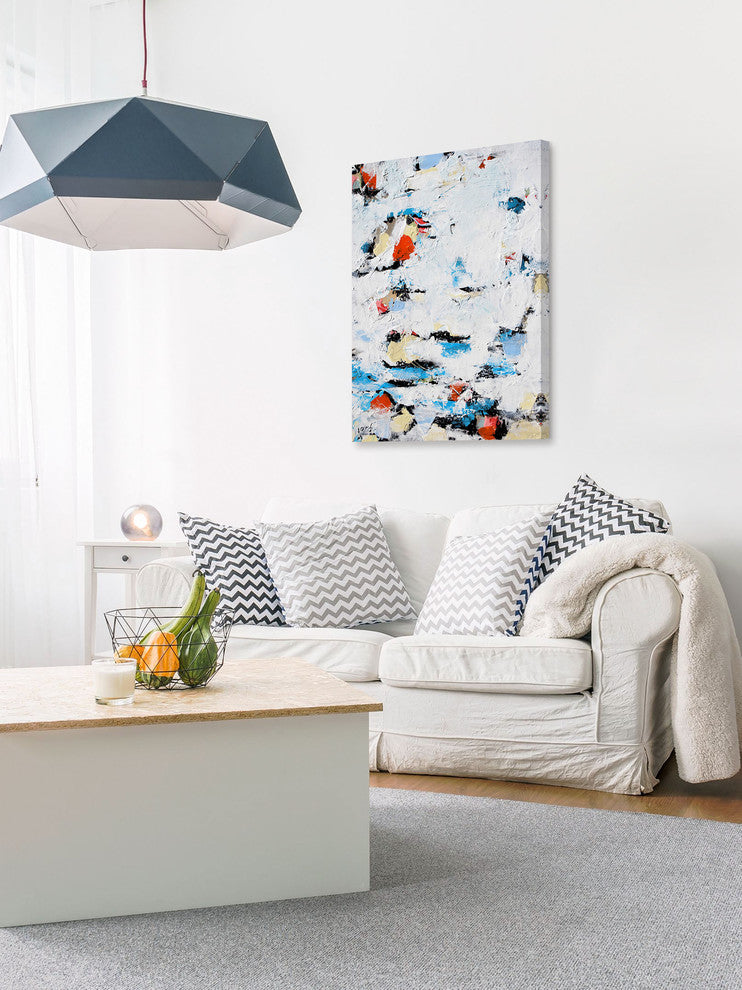 "Fire and Ice" Painting Print on Wrapped Canvas, 20"x30"