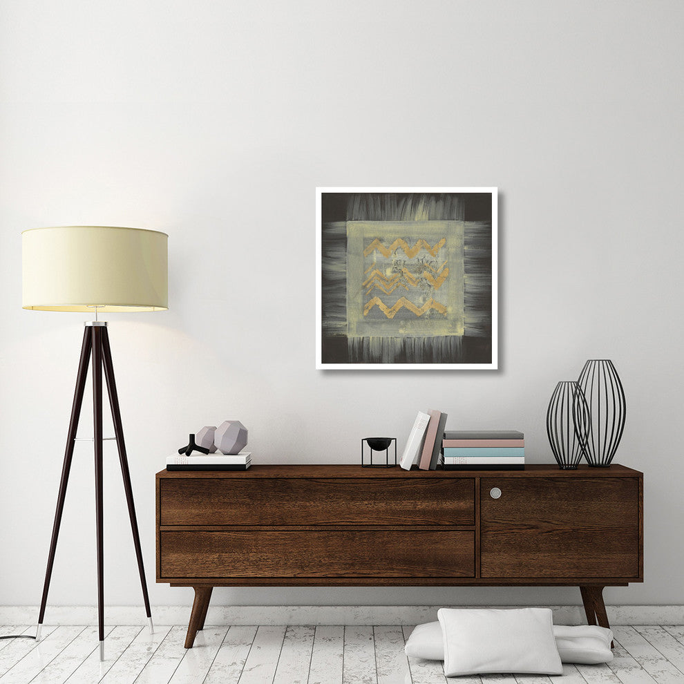 "Gold Tapestry VI" Digital Paper Print by Albena Hristova, 32"x32"