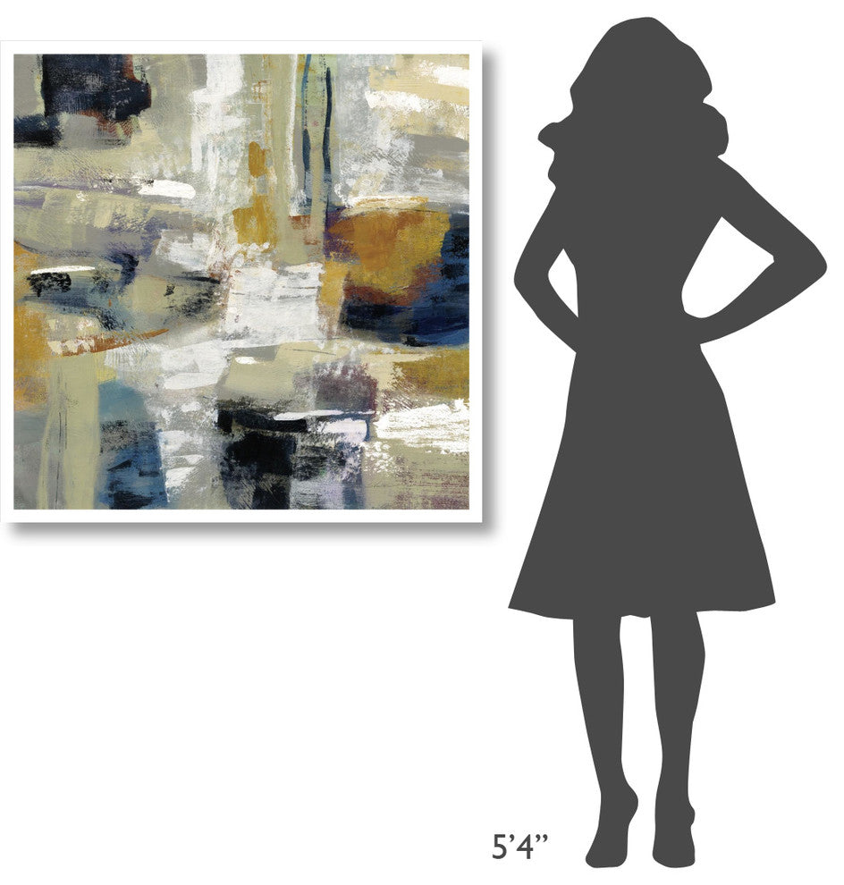 "Full Moon I with White" Digital Paper Print by Silvia Vassileva, 38"x38"