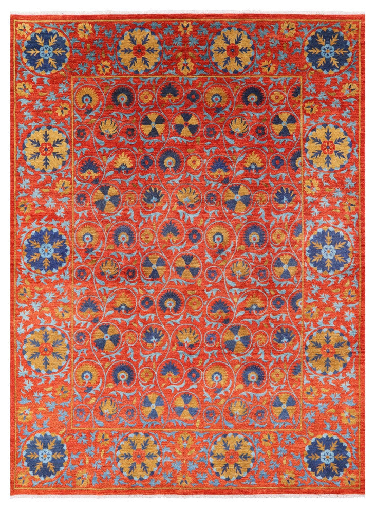 9' 2" X 12' 3" William Morris Handmade Wool Rug Q7209