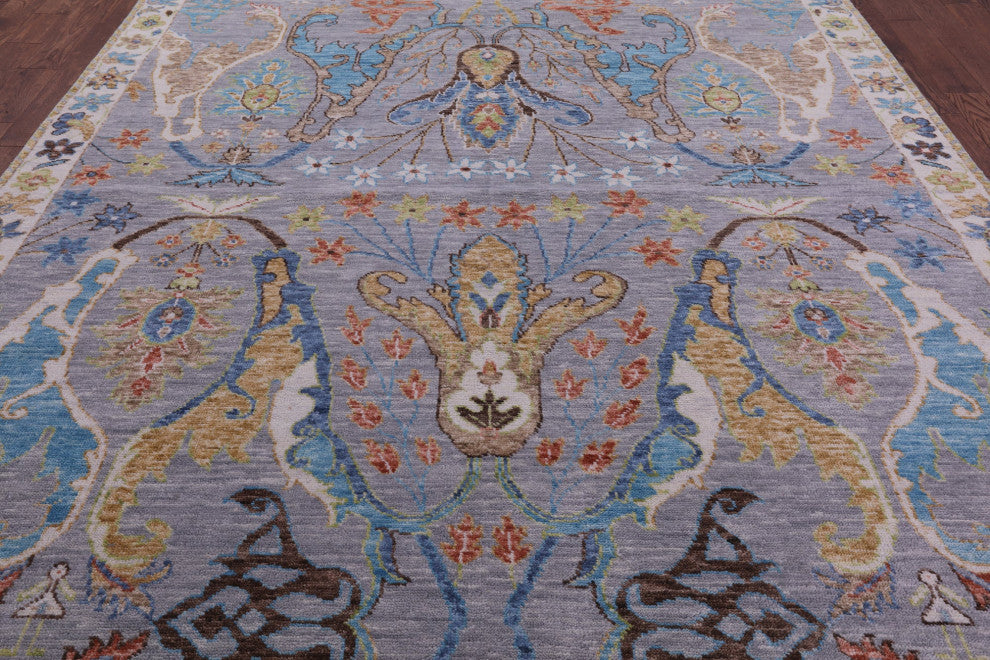 Handmade Turkish Oushak Wool Rug 9' 0" X 11' 11" - Q15821