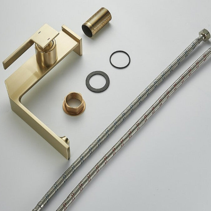 Tiqui™ Solid Brass Bathroom Faucet, Brushed Gold