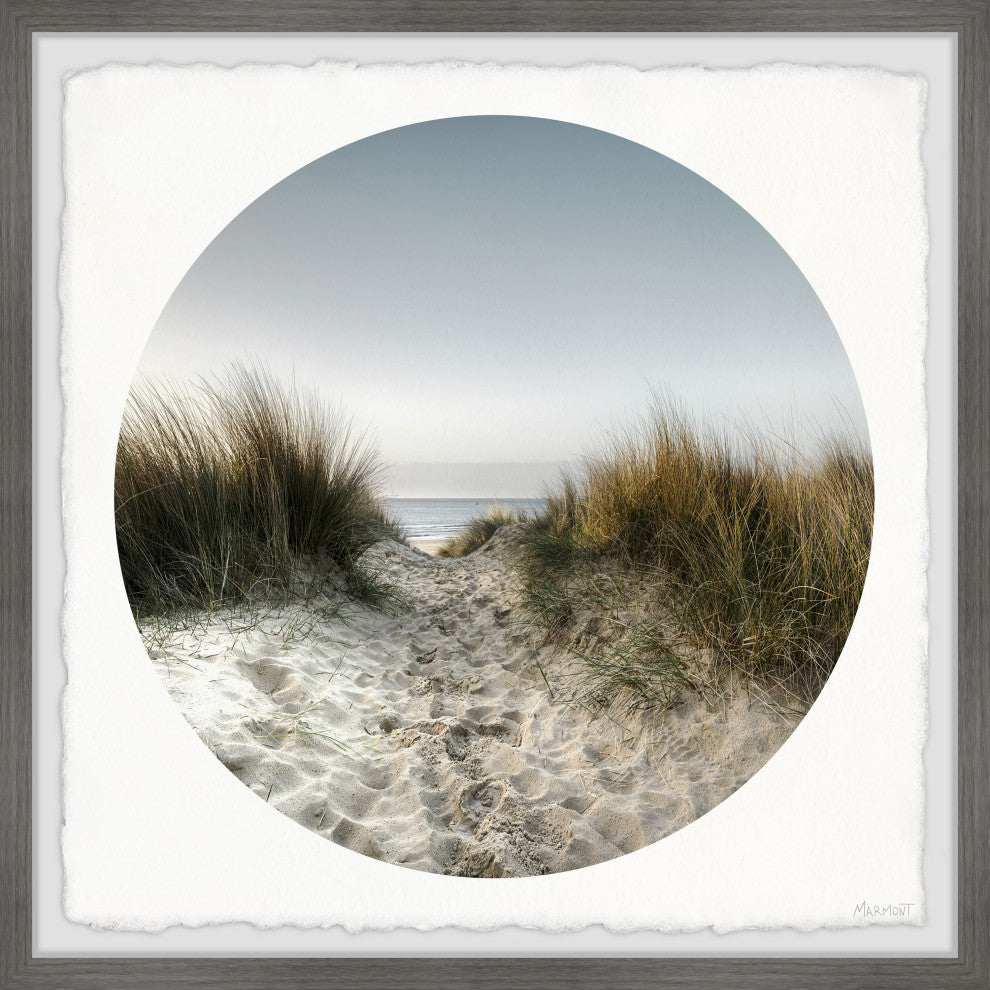 "Grassy Sand Dunes" Framed Painting Print, 18x18