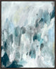 Blue Musings II, 31.25"x39.25", Espresso Natural Wood Gallery Floater