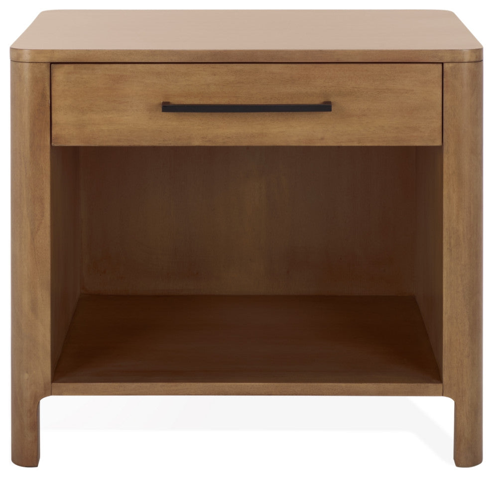 Safavieh Couture Abbiava 1 Drawer Wood Nightstand, Natural