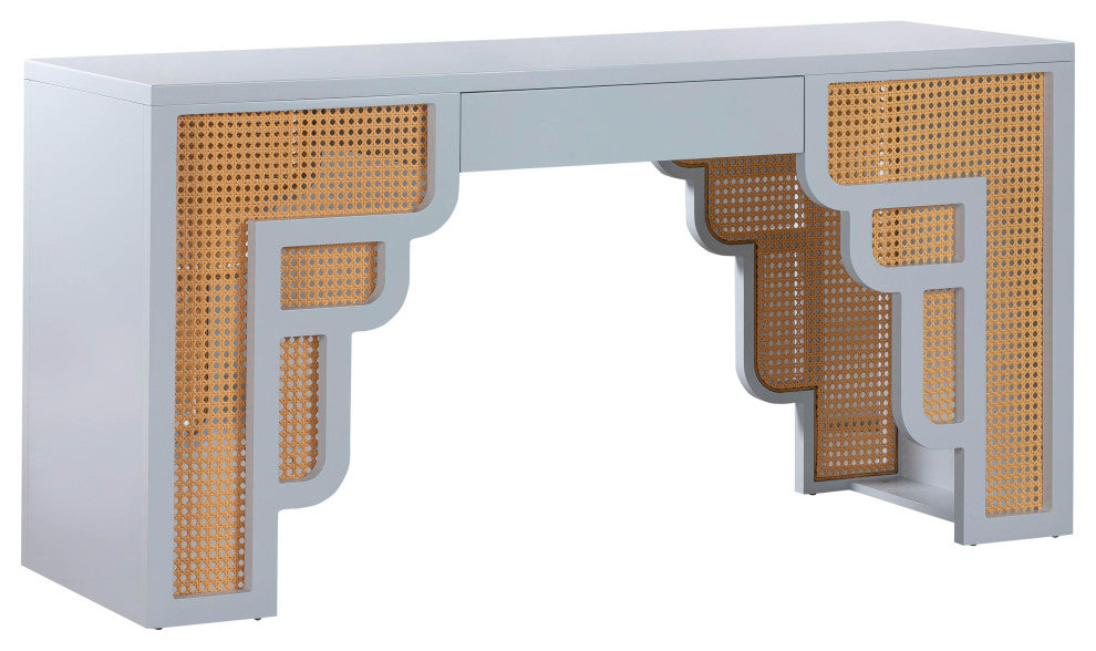 Suzie Rattan Executive Desk, Blue