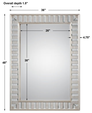 Lanester Mirror, Silver Leaf