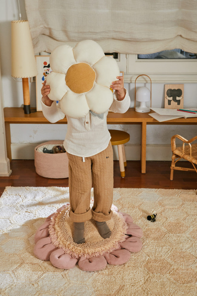 Pink Daisy Floor Cushion