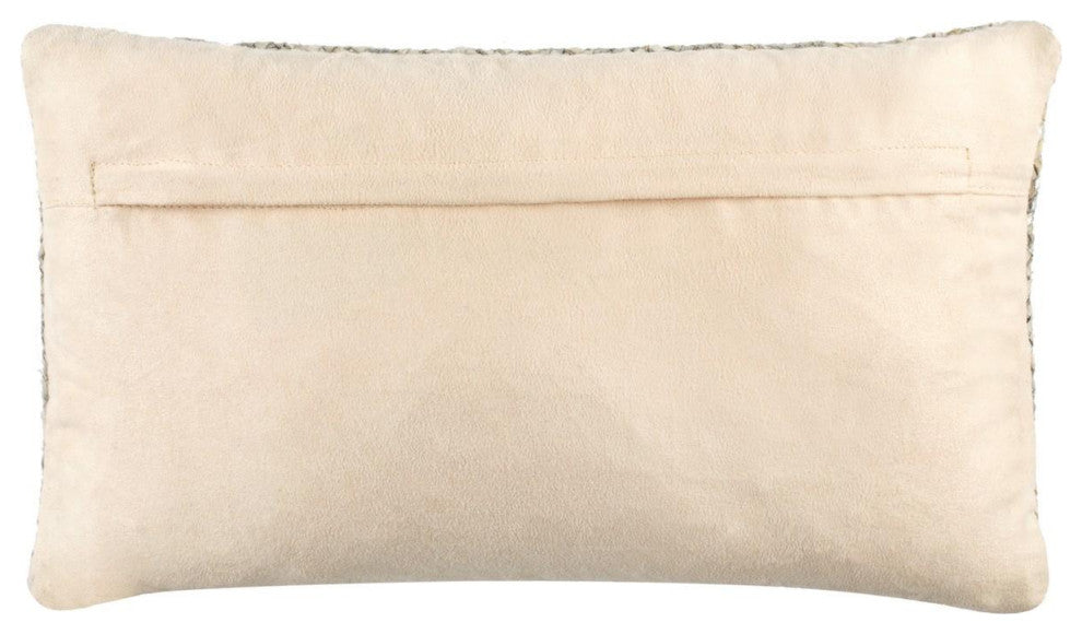 Safavieh Shelby Cowhide 12"X20" Pillow, White