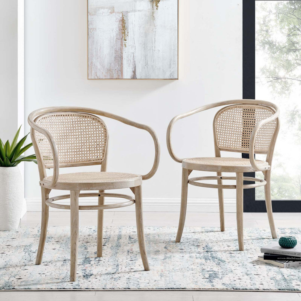 Side Dining Chair, Set of 2, Gray, Wood, Modern, Cafe Bistro Hospitality