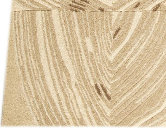 Hand Tufted Biege Wool Area Rug, 5'2"x7'6"