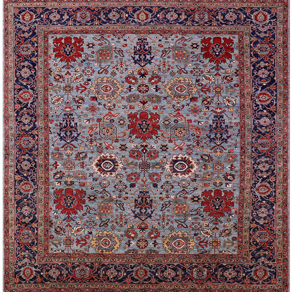 Ahgly Company Indoor Square Mid-Century Modern Area Rugs, 3' Square