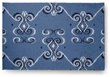Diamonds & Curls Soft Chenille Area Rug, Navy, 4'x6'
