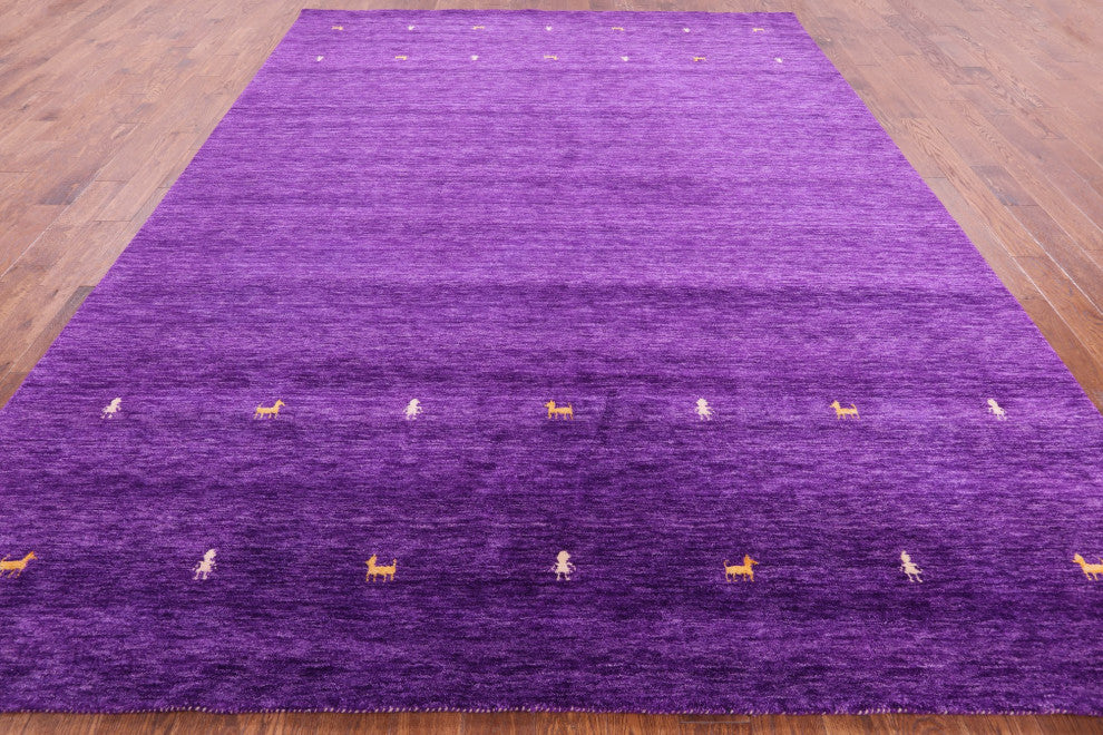 Persian Gabbeh Hand-Knotted Wool Rug 9' 0" X 12' 0" Q4325