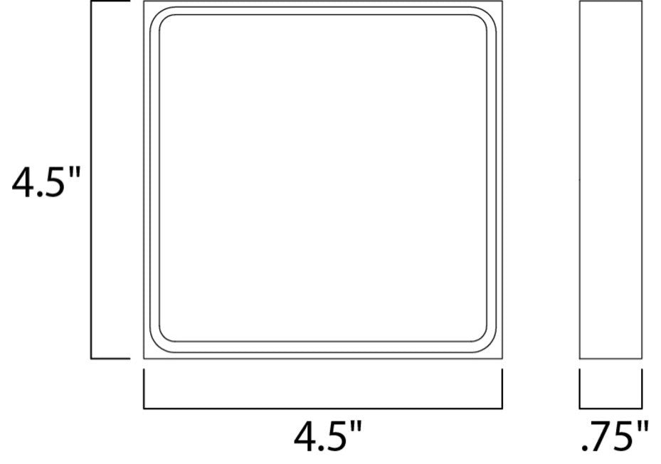 ET2 E41329 Alumilux Outline 5" Tall LED Wall Sconce - White