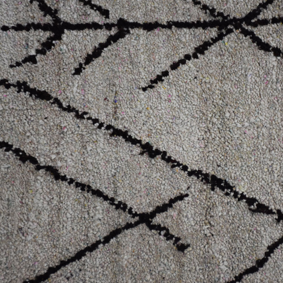HAND KNOTTED LOOM SILK AREA RUGS-5'x8',Rectangle,Beige Brown,Contemporary