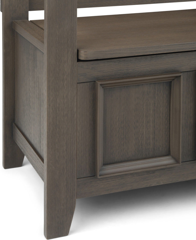 Amherst Entryway Storage Bench, Farmhouse Gray