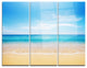 "Wide Blue Sky Over Beach" Photo Metal Wall Art, 3 Panels, 36"x28"