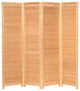 6'' Tall Adjustable Shutter Room, Natural, 4 Panel