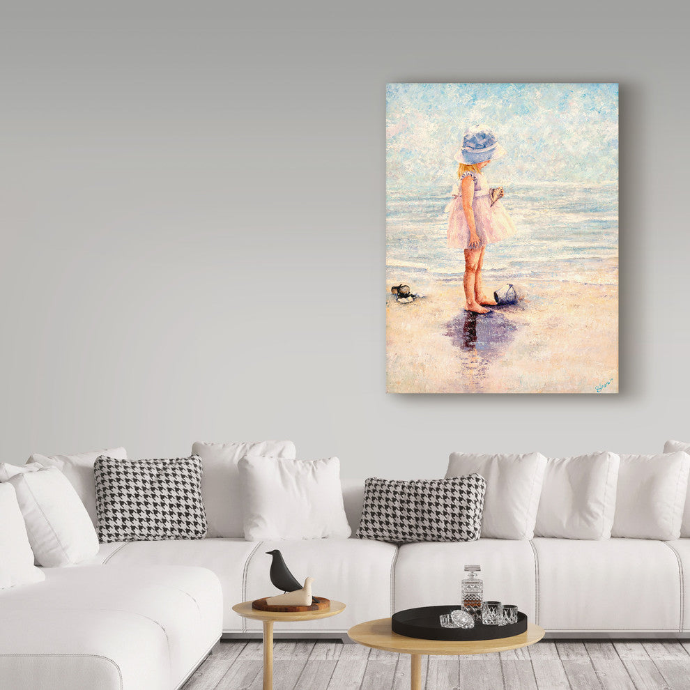 "Discoveries At The Beach" by Sher Sester, Canvas Art, 32"x24"
