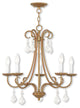 Daphne 5-Light Chandelier, Antique Gold Leaf