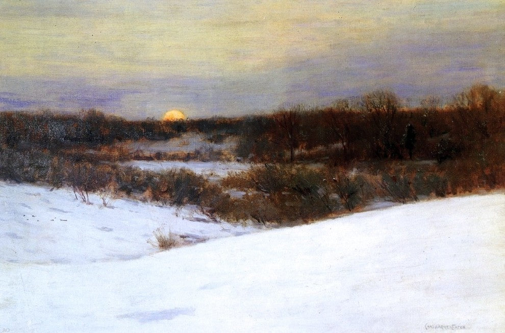 Charles Warren Eaton Winter Sunrise, Gallery Wrapped Canvas Print, 18"x27"