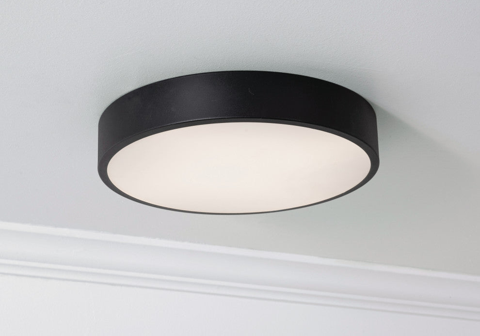Bailey 14" LED Flush Mount, Black