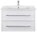 Milano Wall Hung Vanity, White, 30"