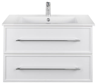 Milano Wall Hung Vanity, White, 30"