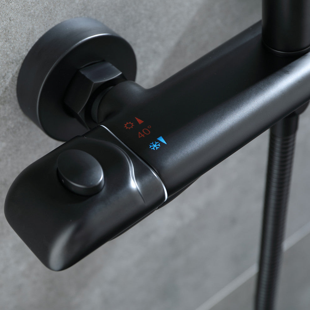 Luxury Thermostatic Complete Shower System With Rough-In Valve