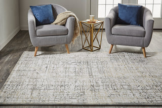 Weave & Wander Vanhorn Distressed Abstract Rug, Beige, 12'x15'