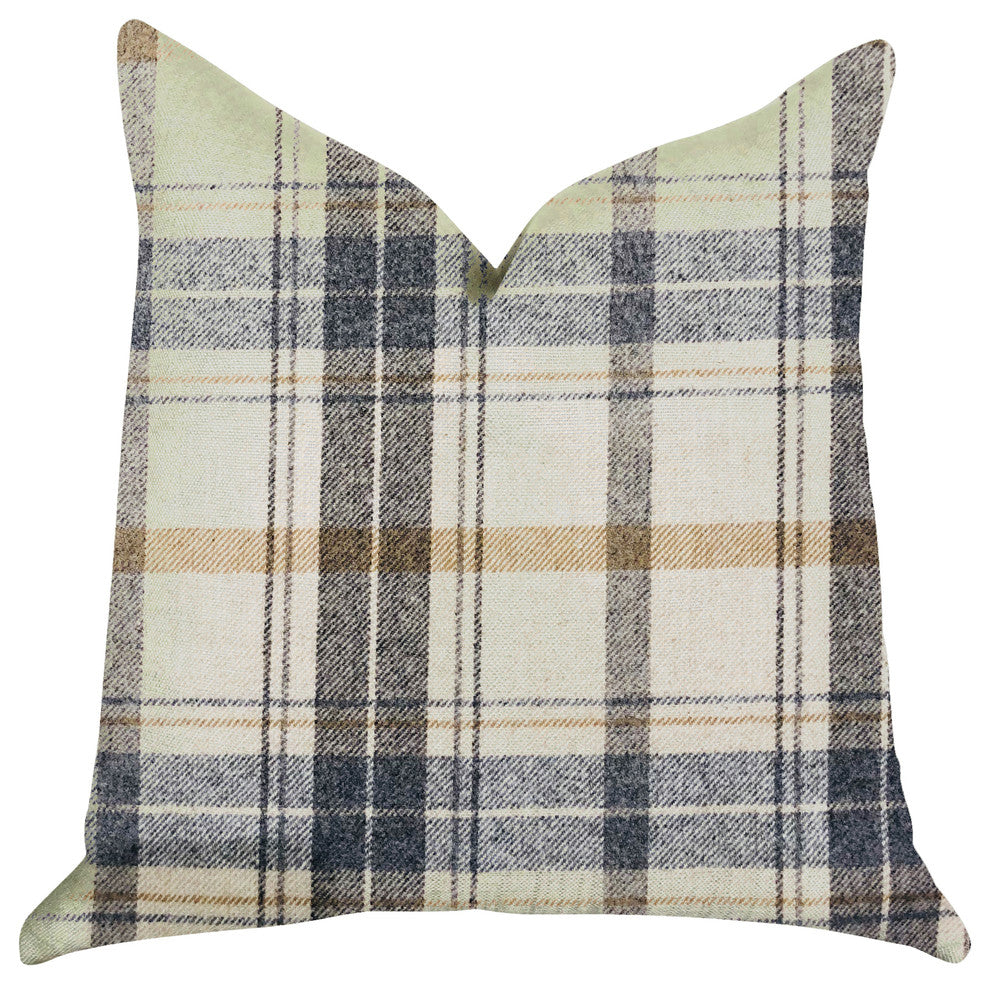Plaid Rendezvous Luxury Throw Motif Pillow, 16"x16"