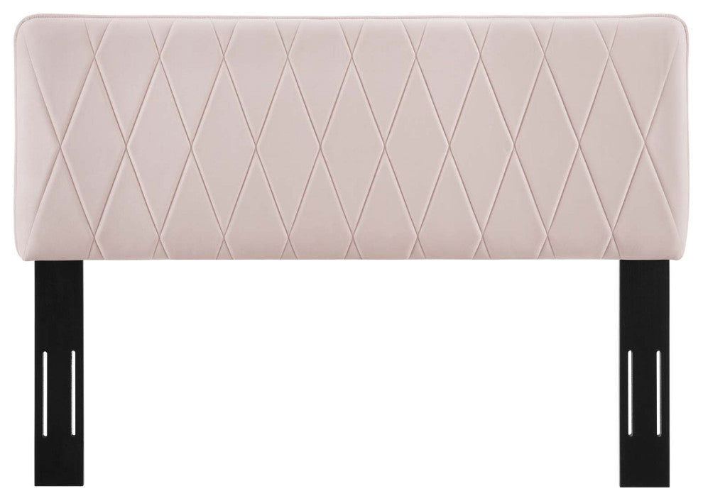 Headboard, Twin Size, Velvet, Pink, Modern Contemporary, Bedroom Master Suite