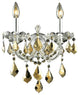 Elegant Maria Theresa Wall Sconce, Chrome Finish With Royal Cut Crystal