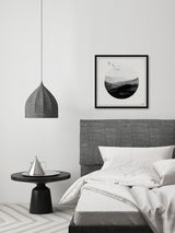 "Round Mountain Waves" Framed Painting Print, 12"x12"