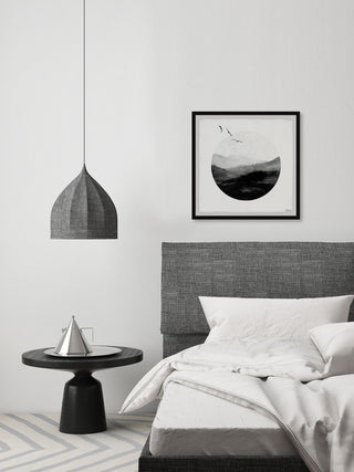 "Round Mountain Waves" Framed Painting Print, 12"x12"