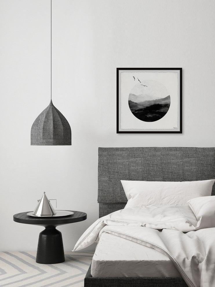 "Round Mountain Waves" Framed Painting Print, 12"x12"