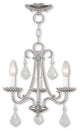 Daphne 3-Light Mini Chandelier, Polished Chrome
