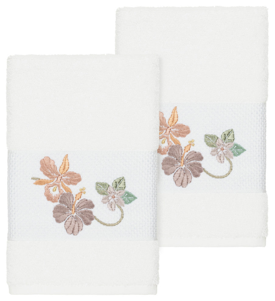 Caroline 2 Piece Embellished Hand Towel Set