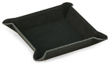 Black Leatherette Square Valet