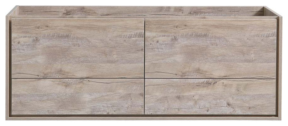 Fresca Catania 60" Natural Wood Wall Hung Single Sink Cabinet