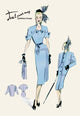 Light Blue Suit with Buttons - Gallery Wrapped Canvas Art 28" x 42"