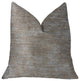 Bella Isabella Brown and Beige Luxury Throw Pillow, 20"x30" Queen