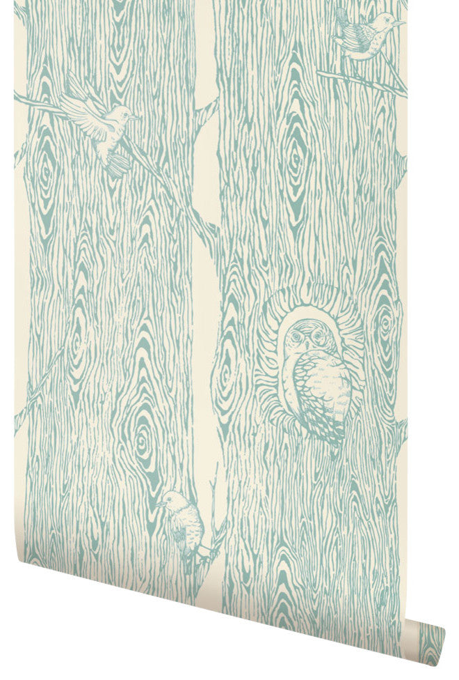 Forest Peel and Stick Vinyl Wallpaper, Mint, 24"w X 60"h