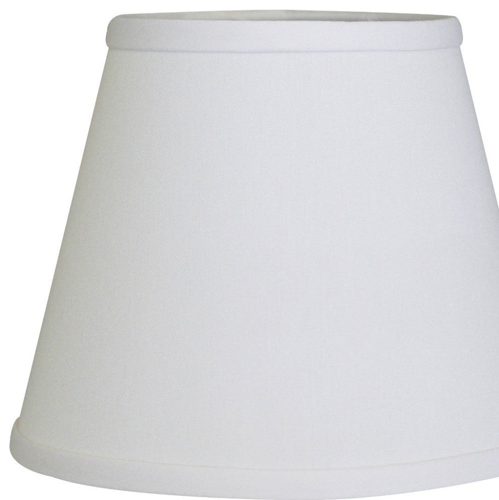 8" White Hardback Empire No Slub Lampshade
